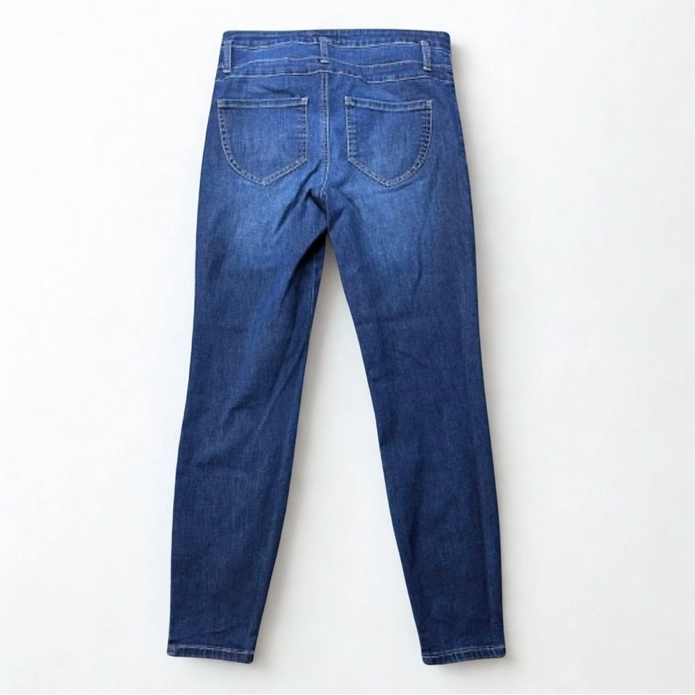 Rewind Womens Size 5/27 Skinny Jeans Blue Stretch Denim Mid Rise 3 Button